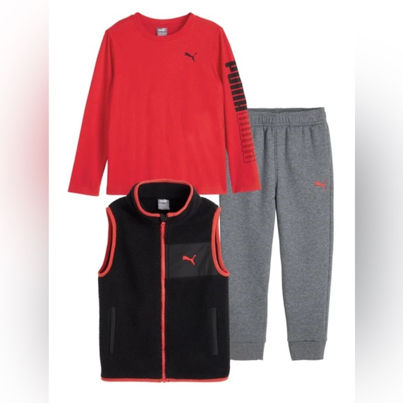 PUMA Kids' 3-piece Vest Set, 4T - Picture 4 of 5